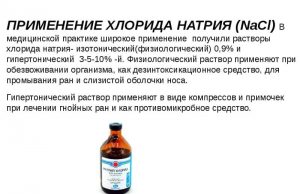 Применение Натрия хлорида в медицине